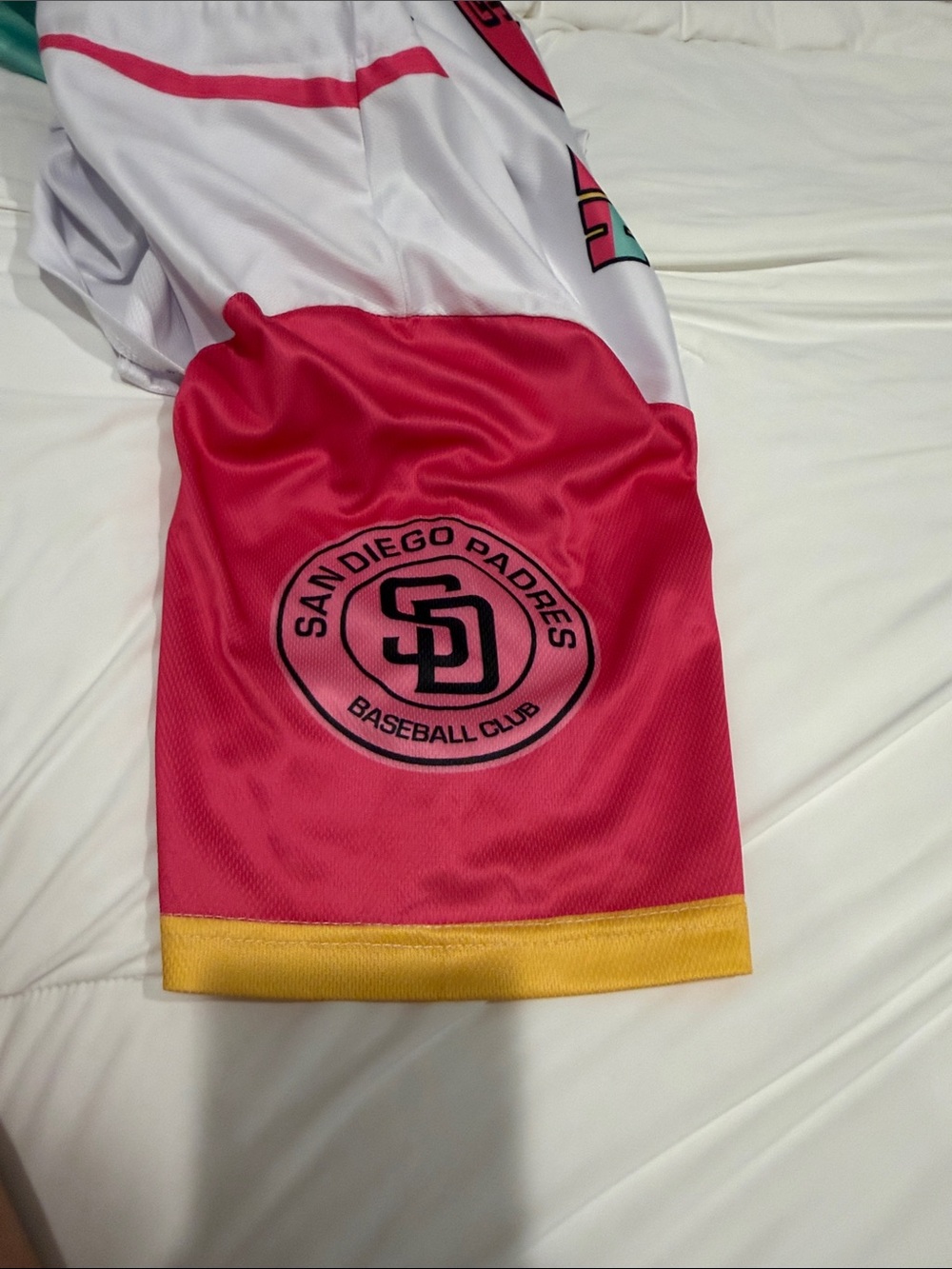 Women's San Diego White Multi-Color Baseball Jersey - Picture 5 of 5